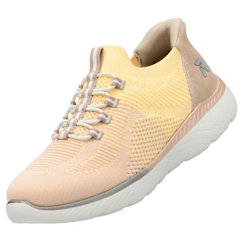 Rieker Damen Slipper Gelb/Rosa