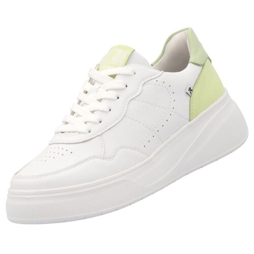 Rieker Damen Plateau Sneaker Wei�/Hellgr�n