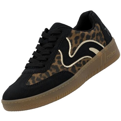 Rieker Damen Sneaker Schwarz/Leopard