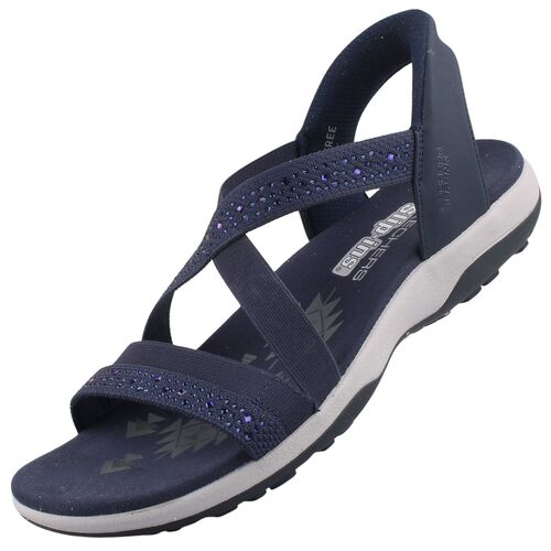 Skechers Reggae Slim Summer Sparkle Damen Sandalen Blau