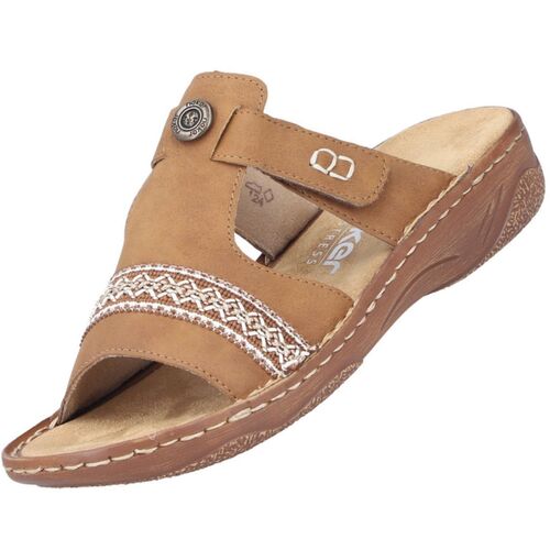 Rieker Damen Pantoletten Braun