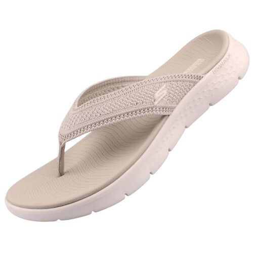 Skechers Go Walk Flex Sandal Holly Damen Zehentrenner Beige