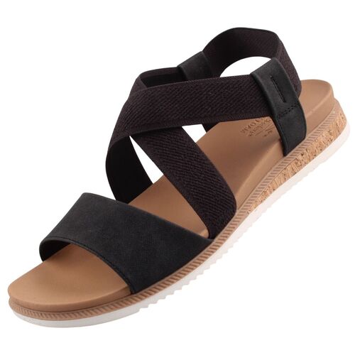 Skechers Bobs Desert Kiss Low Damen Sandale Schwarz