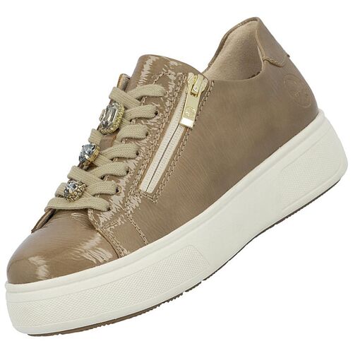Rieker Damen Plateau Sneaker Braun