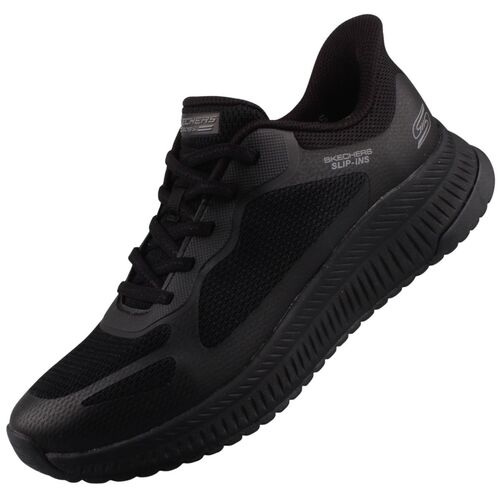 Skechers Slip-Ins Bobs Squad 4 Staple Look Damen Sneaker Schwarz
