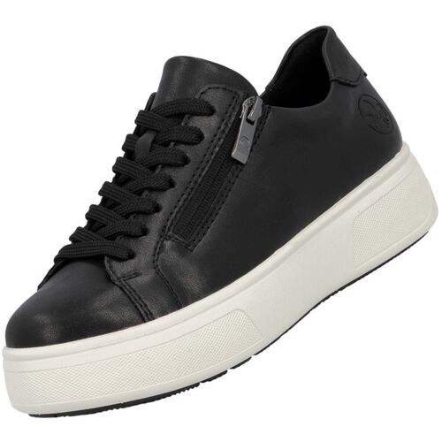 Rieker Damen Plateau Sneaker Schwarz