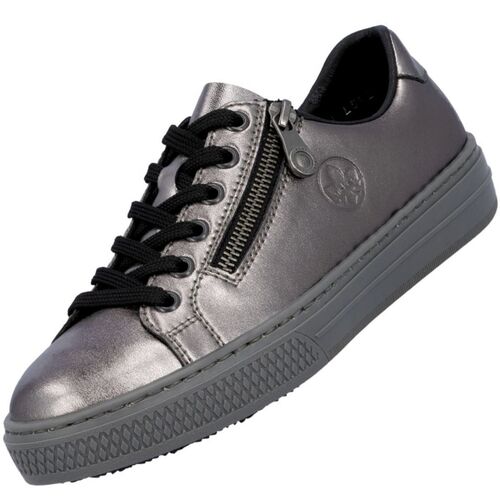 Rieker Damen Leder Sneaker Silber