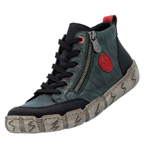 Rieker Damen Halbschuhe Gr�n/Grau