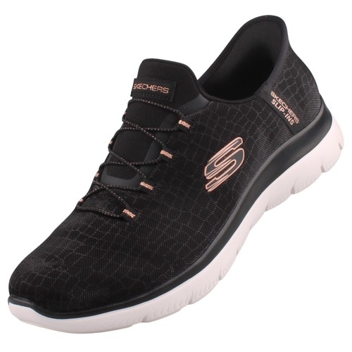 Skechers Slip-ins(TM) Summits Classy Night Damen Sneaker Schwarz/Ros�gold