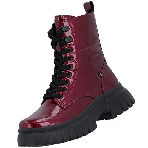 Rieker Damen Leder Stiefelette Bordeaux