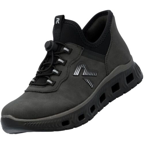 Rieker Damen Slipper Dunkelgrau