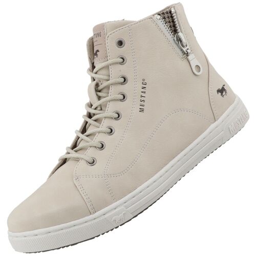 Mustang Damen High Top Sneaker Beige
