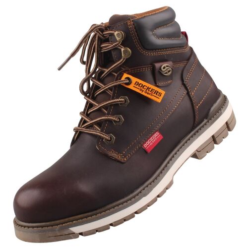Dockers by Gerli Herren Leder Stiefel Braun