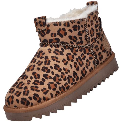 Rieker Damen Stiefelette gef�ttert Braun Leopard
