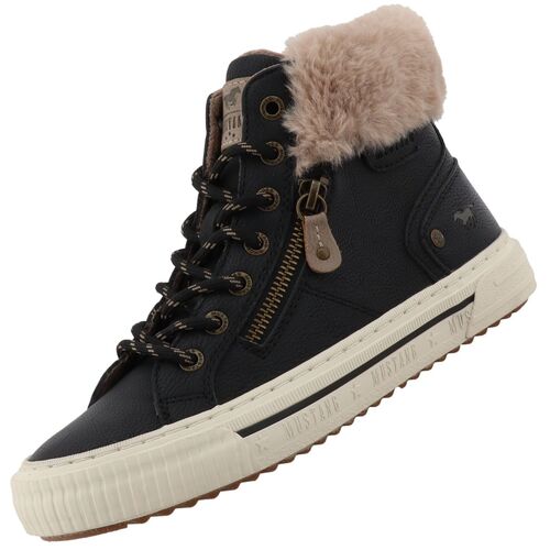 Mustang Damen High Top Sneaker Schwarz