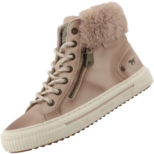 Mustang Damen High Top Sneaker Beige