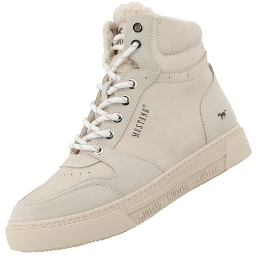 Mustang Damen High Top Sneaker gef�ttert Wei�