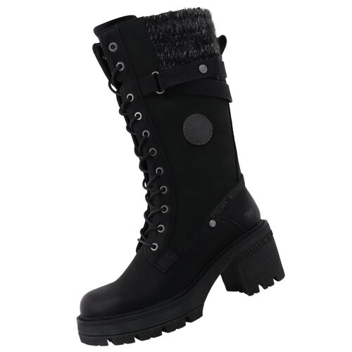 Mustang Damen Stiefel Schwarz