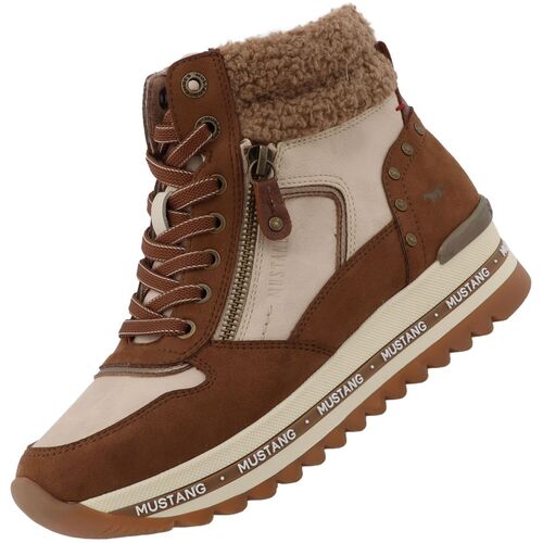 Mustang Damen High-Top Sneaker Braun