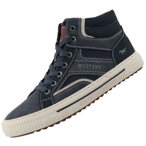 Mustang Herren High Top Sneaker Blau