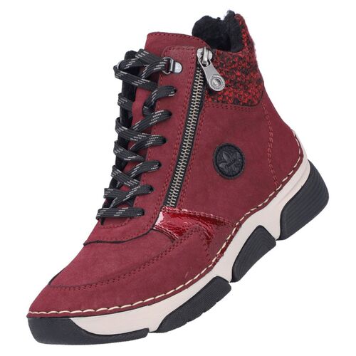 Rieker Damen Stiefelette gef�ttert Rot