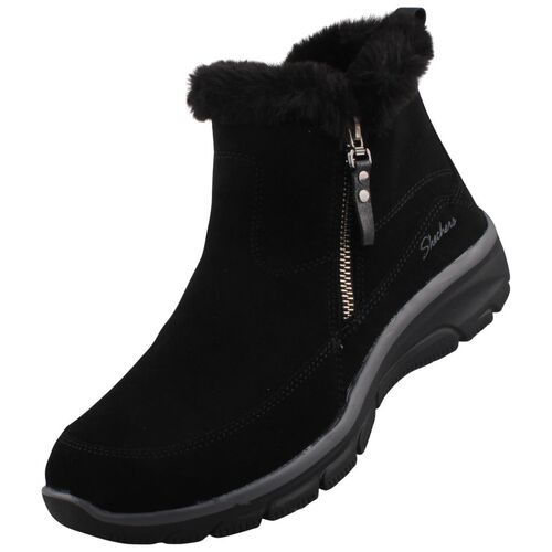 Skechers Easy Going - Cool Zip Damen Stiefelette Schwarz