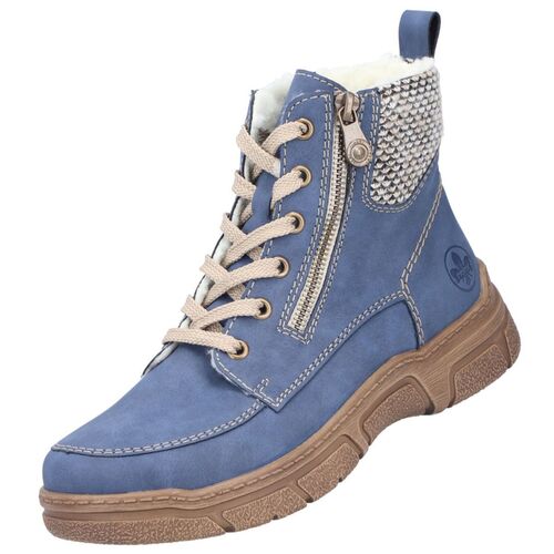 Rieker Damen Stiefelette gef�ttert Blau