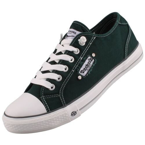 Dockers by Gerli Damen Canvas Sneaker Dunkelgr�n