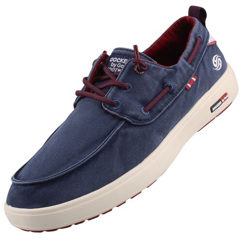 Dockers Herren Canvas Mokassin Blau
