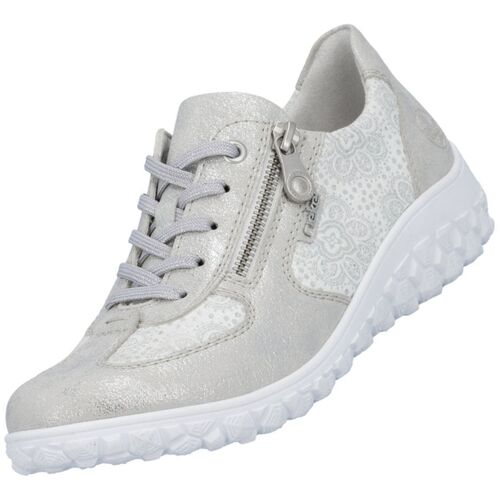Rieker Damen Halbschuhe Silber - Extra Weit
