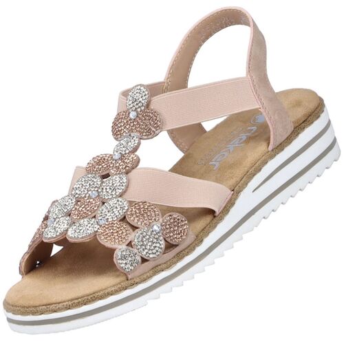 Rieker Damen Sandalette Rosa