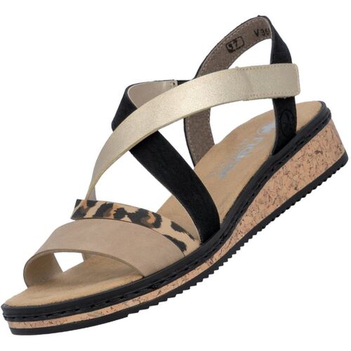 Rieker Damen Sandalette Mehrfarbig/Leopard