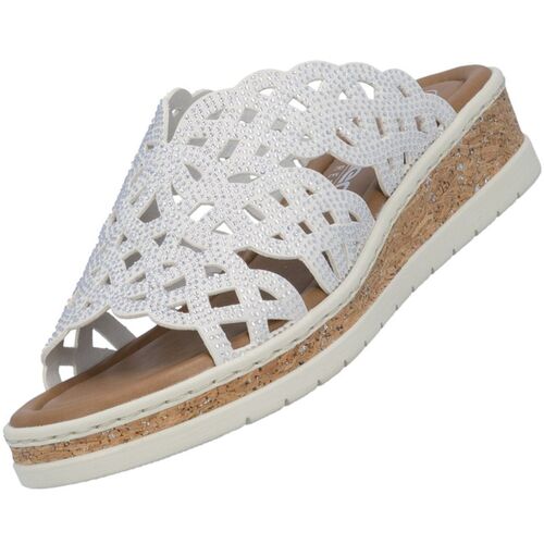 Rieker Damen Pantolette Wei� - Komfortweite
