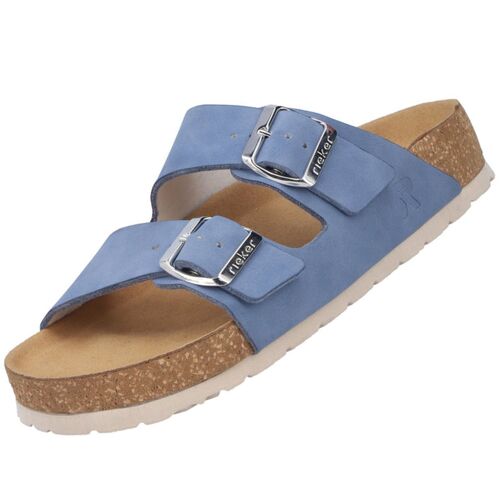 Rieker Damen Pantolette Blau