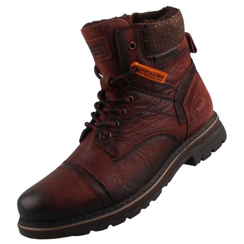 Dockers by Gerli Herren Leder Stiefel gef�ttert Braun