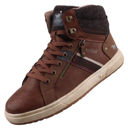 Mustang Herren High Top Sneaker Braun