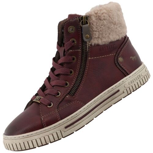 Mustang Damen High Top Sneaker Bordeaux