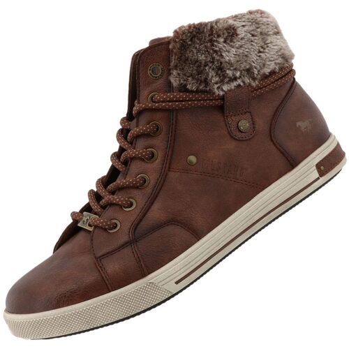 Mustang Damen High Top Sneaker gef�ttert Braun