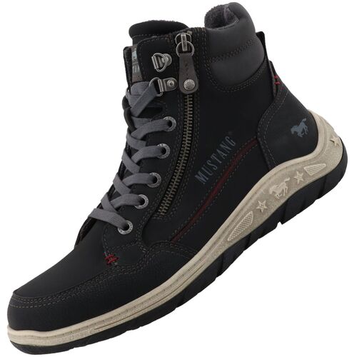 Mustang Herren High Top Sneaker Schwarz