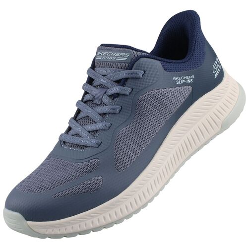 Skechers Slip-Ins Bobs Squad 4 Staple Look Damen Sneaker Blau
