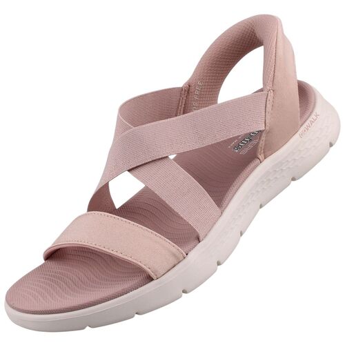 Skechers Slip-Ins Go Walk Flex Sandal - Glimmer Up Damen Sandale Rosa