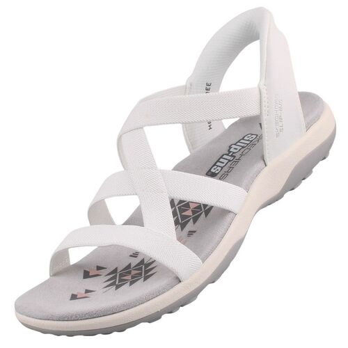 Skechers Slip-Ins Reggae Slim Stretch Flex Damen Sandale Wei�
