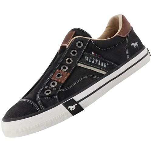 Mustang Herren Canvas Sneaker Schwarz