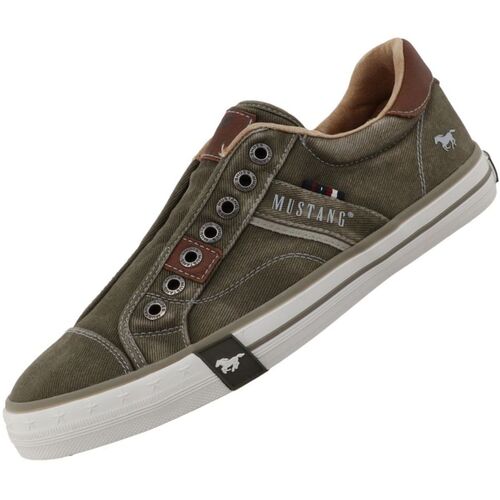 Mustang Herren Canvas Sneaker Khaki