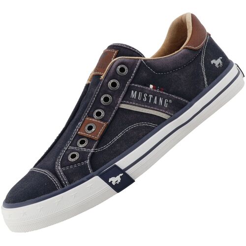Mustang Herren Canvas Sneaker Blau