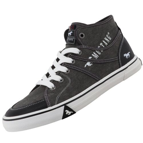 Mustang Herren High Top Canvas Sneaker Dunkelgrau