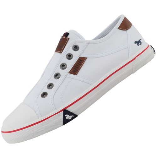 Mustang Herren Canvas Sneaker Wei�
