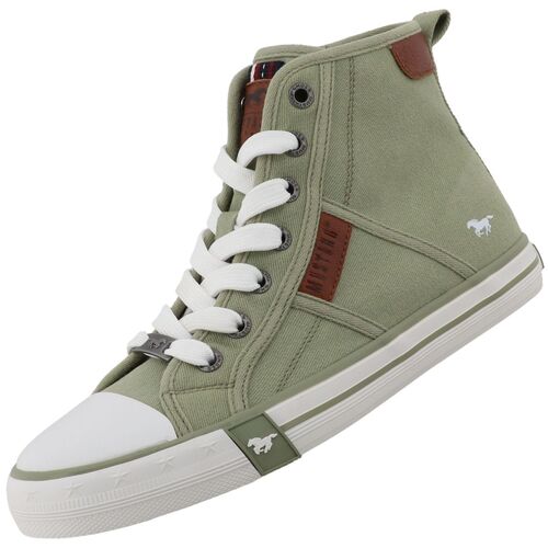 Mustang Damen High-Top Canvas Sneaker Gr�n