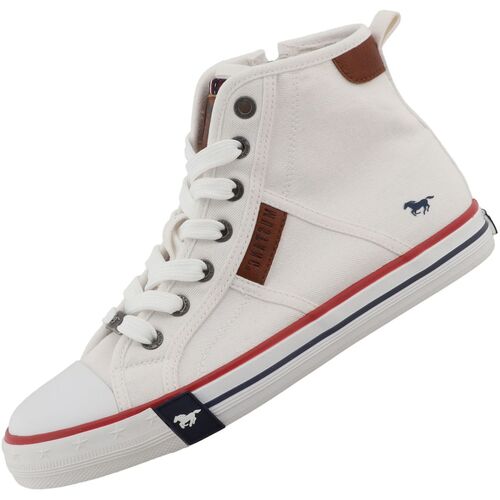 Mustang Damen High-Top Canvas Sneaker Wei�
