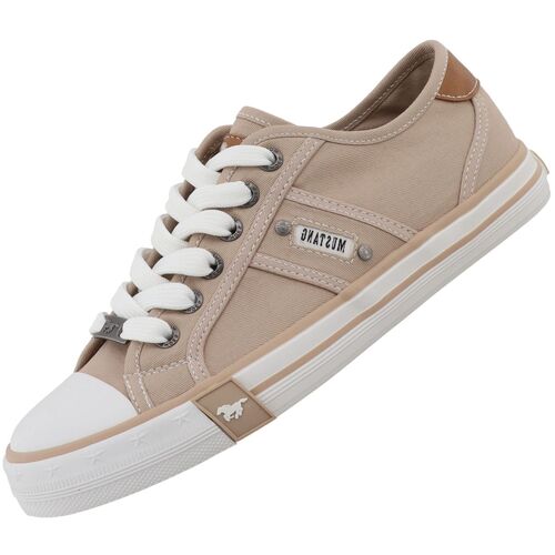 Mustang Damen Canvas Sneaker Beige